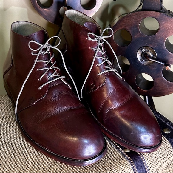 EUC Nisola “Emilio” Chukka Boots Leather Upper Brown/Cordovan Size 11 - Picture 2 of 16